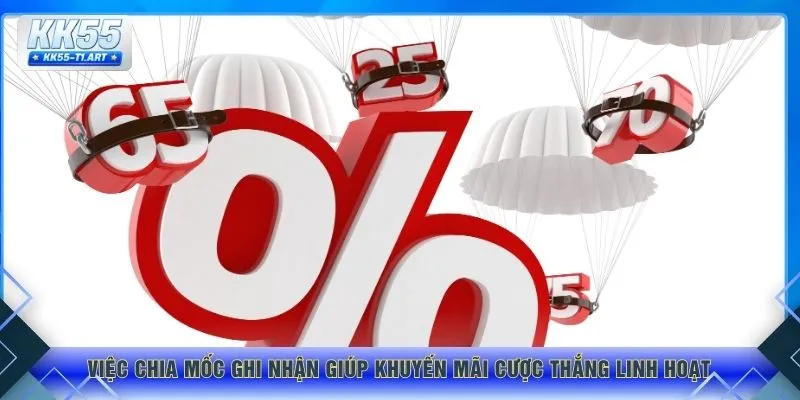 Việc chia mốc ghi nhận giúp khuyến mãi cược thắng linh hoạt